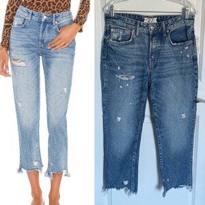 New! Free People We The Free November Rain Good Times Relaxed Jeans 35541